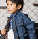 フリンジストレッチデニム中綿キルトジャケット(110~160cm)