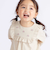 スクエアフリルお花刺しゅう長袖フレアブラウス(80~100cm)