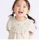 スクエアフリルお花刺しゅう長袖フレアブラウス(80~100cm)