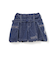 ツイルヒョウ柄デニムショートパンツ(110~150cm)
