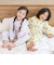 【スララク/腹巻き一体型/吸汗速乾】みんな快眠！みんみんパジャマ 上下セット(80~130cm)