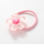 ぷっくりつるつるモチーフ花＆リボンヘアゴム2点セット