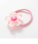 ぷっくりつるつるモチーフ花＆リボンヘアゴム2点セット