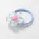 ぷっくりつるつるモチーフ花＆リボンヘアゴム2点セット