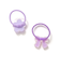 ぷっくりつるつるモチーフ花＆リボンヘアゴム2点セット