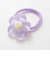 ぷっくりつるつるモチーフ花＆リボンヘアゴム2点セット