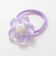 ぷっくりつるつるモチーフ花＆リボンヘアゴム2点セット
