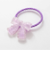 ぷっくりつるつるモチーフ花＆リボンヘアゴム2点セット