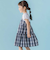 【店舗限定】マドラスチェックドッキングワンピース(95～150cm)
