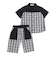 【店舗限定】無地×チェックトップス＋ショートパンツセットアップ(95～150cm)