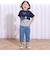 宇宙&海モチーフ切り替え天竺Tシャツ(80~130cm)