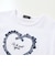 ラベルロゴハートモチーフ袖切り替え天竺半袖Tシャツ(90~150cm)