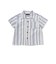 【お揃い】リネン調マルチストライプオープンカラー半袖シャツ(80~100cm)