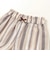 【お揃い】リネン調マルチストライプスカラップキュロットパンツ(80~100cm)