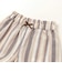 【お揃い】リネン調マルチストライプスカラップキュロットパンツ(80~100cm)