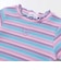 ボーダー&花柄テレコ半袖Tシャツ(80~130cm)