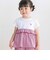 【店舗限定】ストライプ切り替えトップス＋ショートパンツセットアップ(95～150cm)