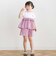 【店舗限定】ストライプ切り替えトップス＋ショートパンツセットアップ(95～150cm)