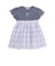 【お揃い】マドラスチェック刺しゅう入りワンピース(80~130cm)