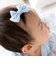 ラメシフォンリボンヘアクリップベビー