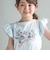 ベア天竺 袖フリルプリントTシャツ(90~140cm)
