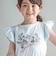 ベア天竺 袖フリルプリントTシャツ(90~140cm)