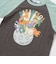 はらぺこ恐竜ラグラン半袖Tシャツ(80~130cm)
