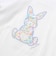 ウサギパッチ袖ハナガラ半袖Tシャツ(80~130cm)