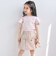 ウサギパッチ袖ハナガラ半袖Tシャツ(80~130cm)