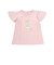 ウサギパッチ袖ハナガラ半袖Tシャツ(80~130cm)