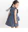 【店舗限定】パール付きフリルショルダー ギャザーワンピース+ポシェットセット(95～150cm)