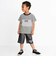 マルチボーダー切り替えTシャツ(110~160cm)