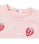 肩フリルイチゴウサギパッチ半袖Tシャツ(80~130cm)