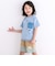 デニムポケット付き電車恐竜刺しゅうレイヤード半袖Tシャツ(80~130cm)