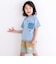 デニムポケット付き電車恐竜刺しゅうレイヤード半袖Tシャツ(80~130cm)