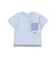 デニムポケット付き電車恐竜刺しゅうレイヤード半袖Tシャツ(80~130cm)