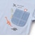 デニムポケット付き電車恐竜刺しゅうレイヤード半袖Tシャツ(80~130cm)