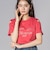 【接触冷感】ラインストーン肩あきTシャツ(130~160cm)