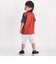 【速乾】レイヤード風  バイカラー BIG  半袖Tシャツ(110~160cm)