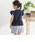 フラワーレース切替フリルスリーブＴシャツ(95~160cm)