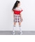 後ろ切り替えセーラー風パッチ刺しゅうTシャツ(110~150cm)