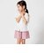 【お揃い】シャンブレーレース刺しゅうストライプショートパンツ(90~150cm)