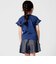 フラワーシャワー刺しゅうフリル天竺半袖Tシャツ(90~150cm)