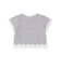 【店舗限定】ボーダー花レースTシャツ(95~160cm)