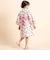 【お揃い】イチゴx花x花火総柄ショート丈プルオーバー浴衣+帯セット(80~130cm)