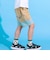 【接触冷感/お揃い】アイス貝殻総柄刺しゅう切り替えショートパンツ(80~130cm)