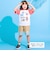 【接触冷感】モチーフ刺しゅうラグラン半袖Tシャツ(80~130cm)