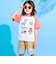 【接触冷感】モチーフ刺しゅうラグラン半袖Tシャツ(80~130cm)