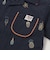 【接触冷感/お揃い】アイス貝殻総柄刺しゅう切り替え半袖開襟シャツ(80~130cm)