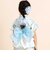 【お揃い】イチゴx花xマリx金魚x風鈴総柄フリル付き甚平+帯セット(80~130cm)